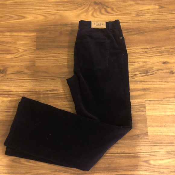 Chaps Pants - Chaps dark purple corduroy pants